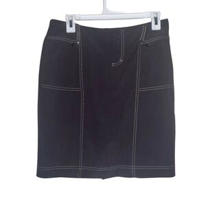 Athleta Passage Mini Skirt Zip Pencil Athleisure Tennis Travel Charcoal Size 4